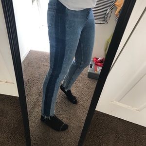 Denim acid wash with side stripes (size 6)